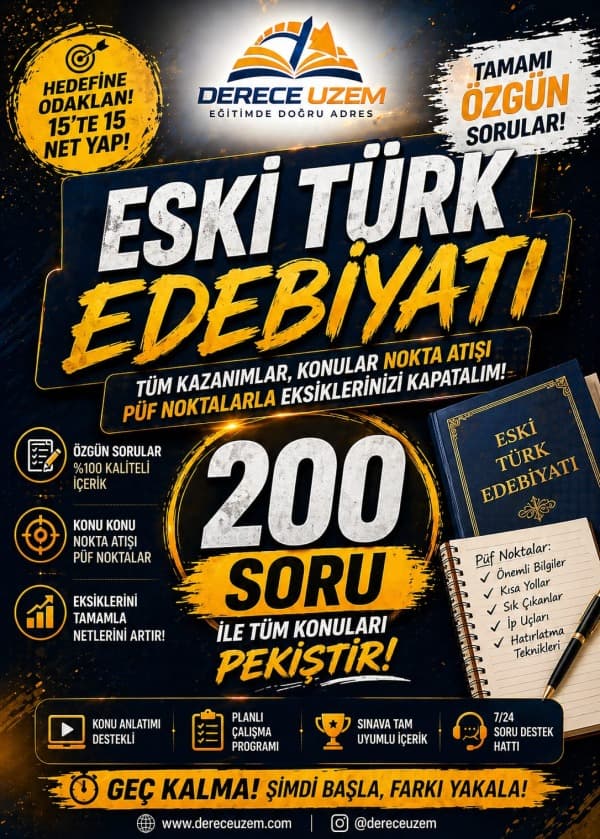 2026 Eski Türk Edebiyatı 200 Soru Kampı