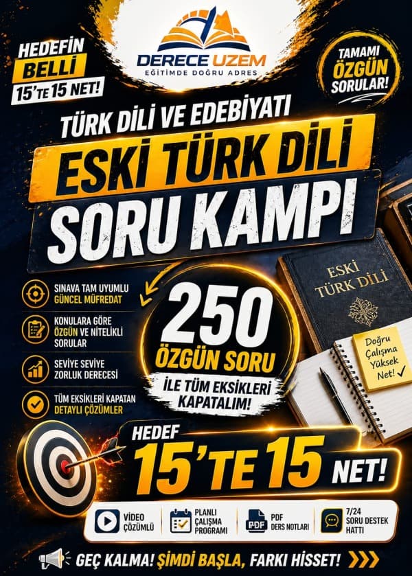 2026 Eski Türk Dili 250 Soru