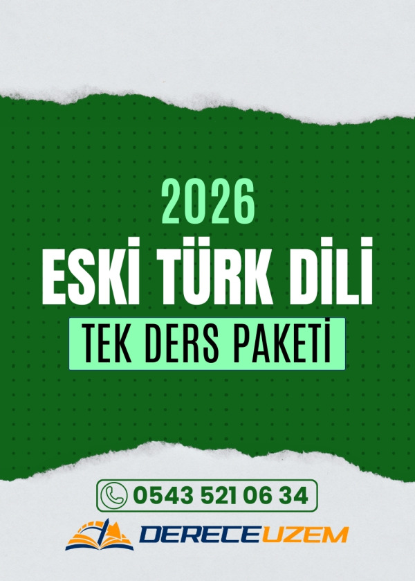 2026 Eski Türk Dili Tek Ders (Sınırlı Kontenjan)