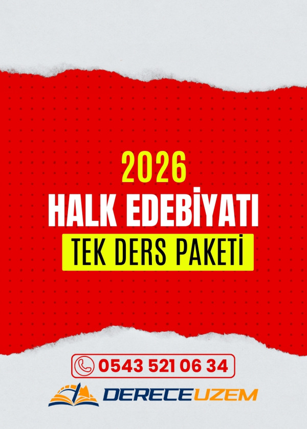 2026 Halk Edebiyatı Tek Ders (Sınırlı Kontenjan)