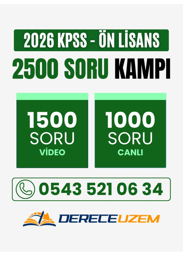 2026 Ön Lisans/ Ortaöğretim soru Canavarı Kampı
